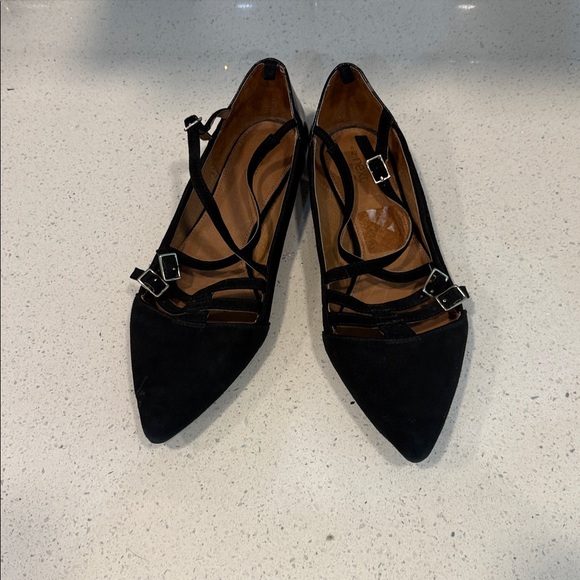 Next Black Strappy flats size 8 - Picture 2 of 8